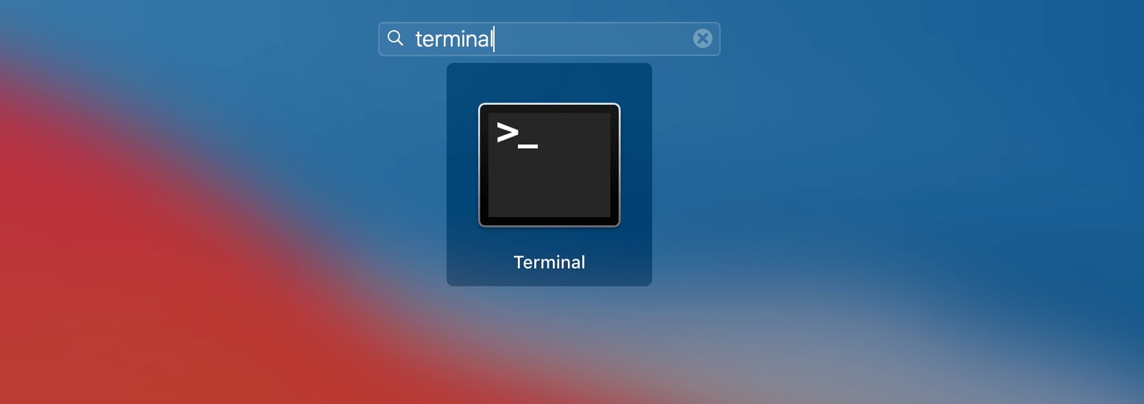 Image of terminal app on Mac OS